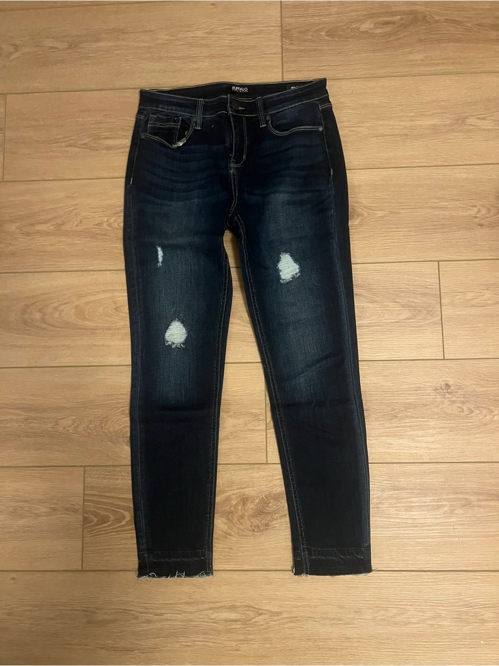 Buffalo David Bitton Dark Blue Distressed Skinny Jeans